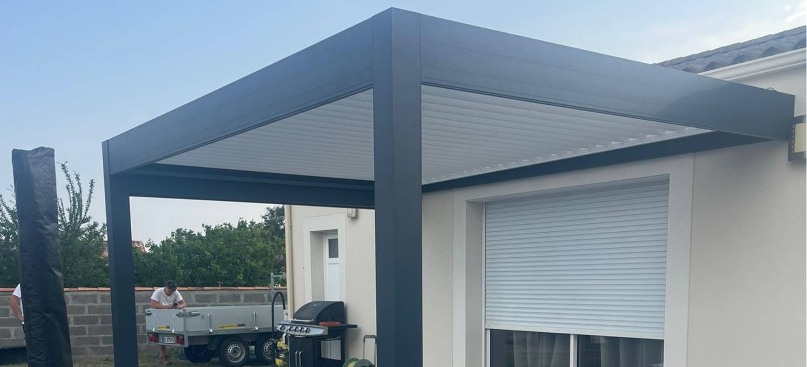 pergola 4x4 grise Surgères Angers