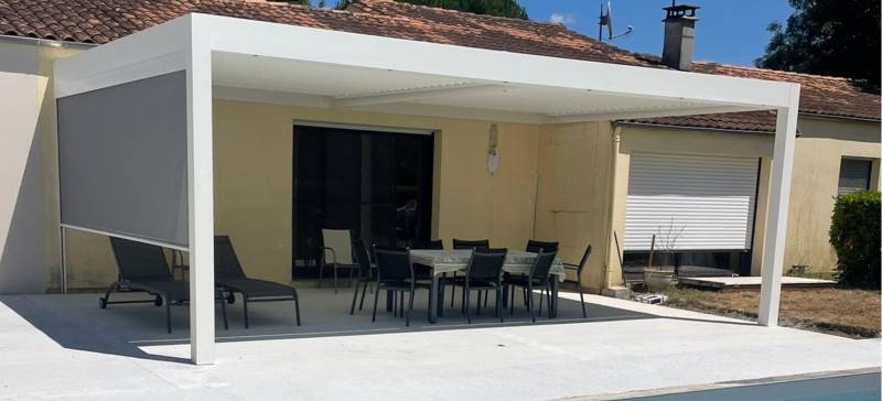 pergola blanche 6x5 Poitiers et angers