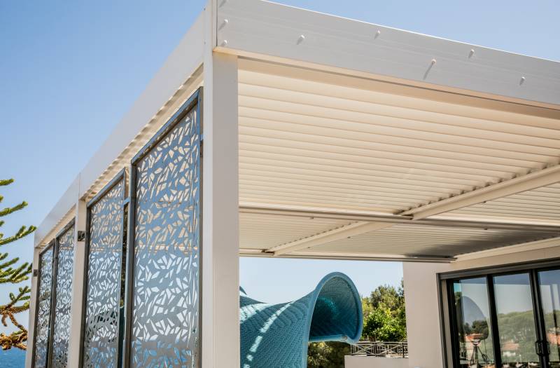 pergola blanche en alu pas chère