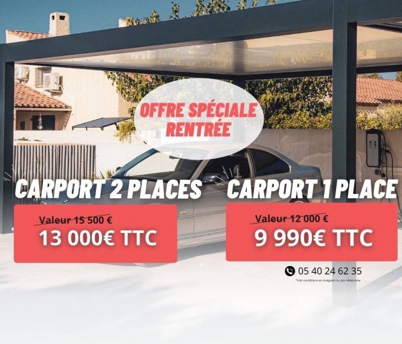 Offre Spéciale de Rentrée sur le Carport Carzone by Cauchi Design