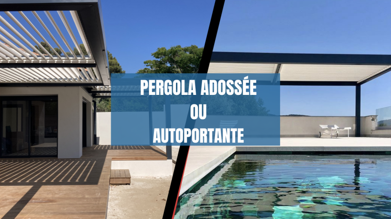 Pergola en alu adossée et autoportante