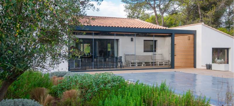 une véranda bioclimatique d'exception